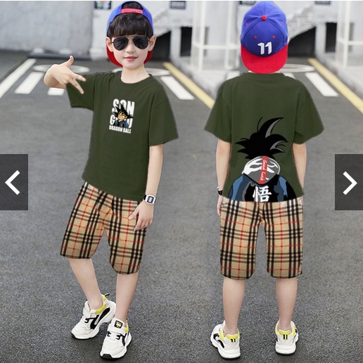 Setelan Anak Laki-laki KARAKTER Anime Kombinasi Kotak Usia 1-7 tahun