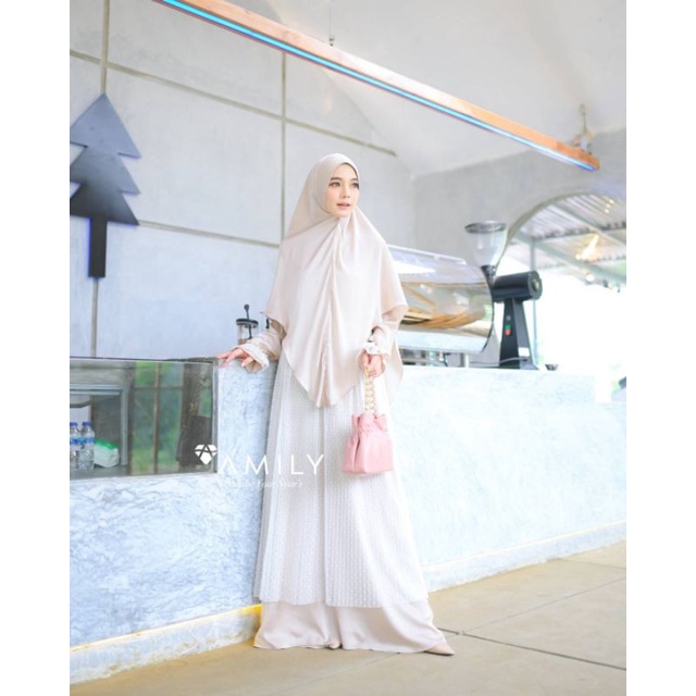 Gamis Megan Dress Set Pesta Busui Tille Exclusive Amily