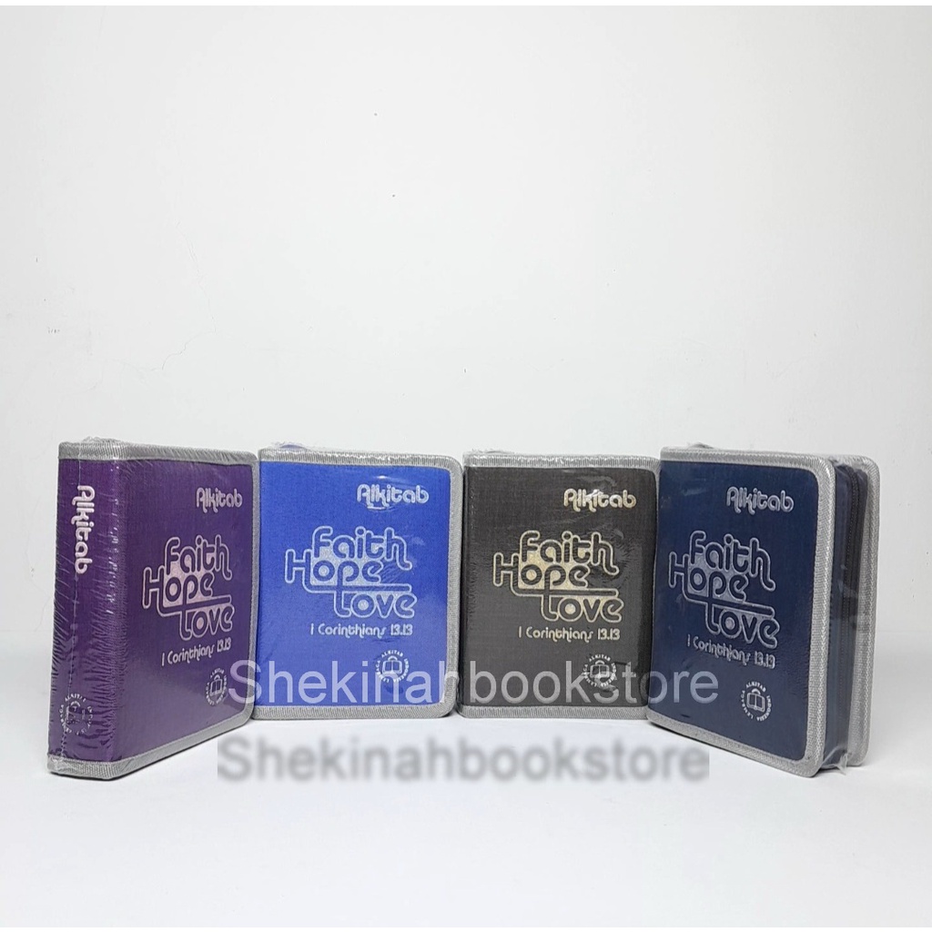 Discoun Murah Alkitab kecil sampul kain Jeans Gliter resleting