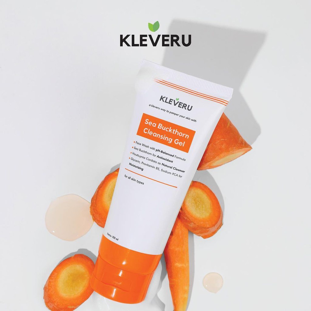 ☘️ CHAROZA ☘️ KLEVERU Sea Buckthorn Cleansing Gel 100ML