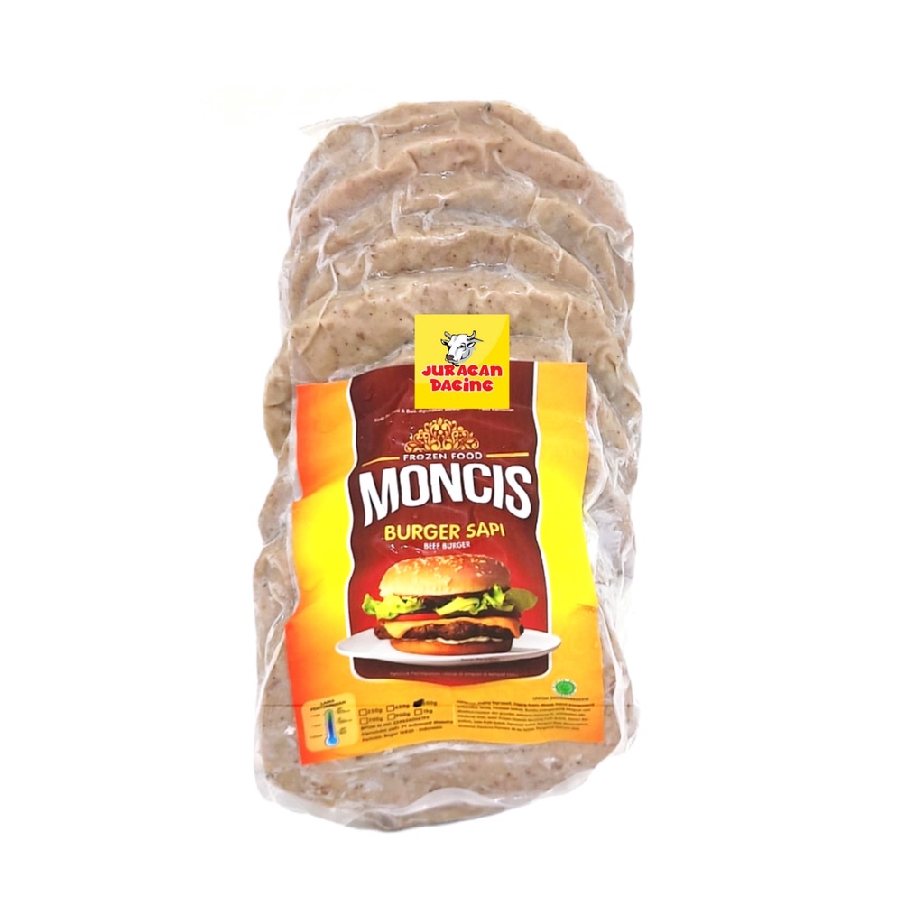 

Moncis Burger Patties Sapi Beef Burger Isi 10 500gr