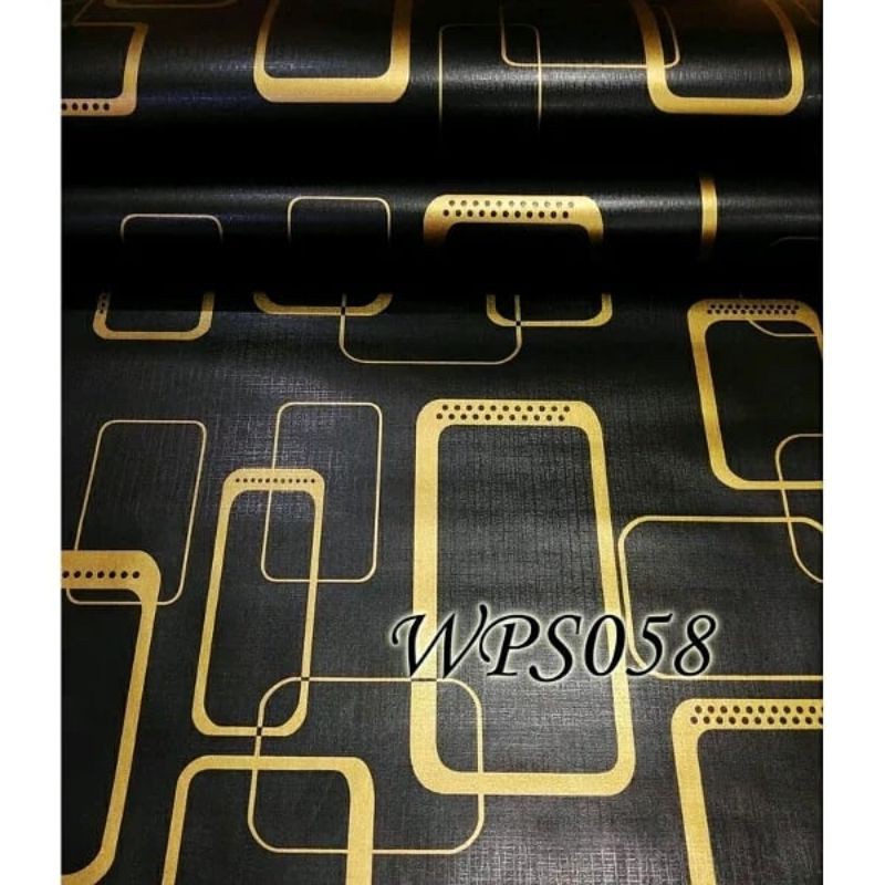 WALLPAPER STICKER DINDING MOTIF MINIMALIS HITAM