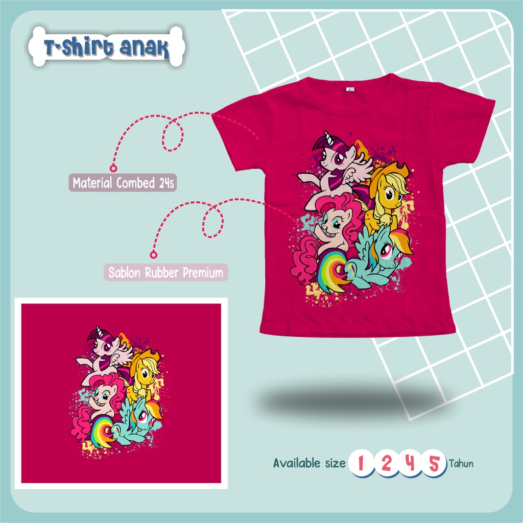 Baju Anak Perempuan / Kaos Anak Perempuan / Kaos Little Pony / Kaos UNICORN / Kaos Anak 1 sampai 5 tahun/ Kaos bayi / Kaos Perempuan