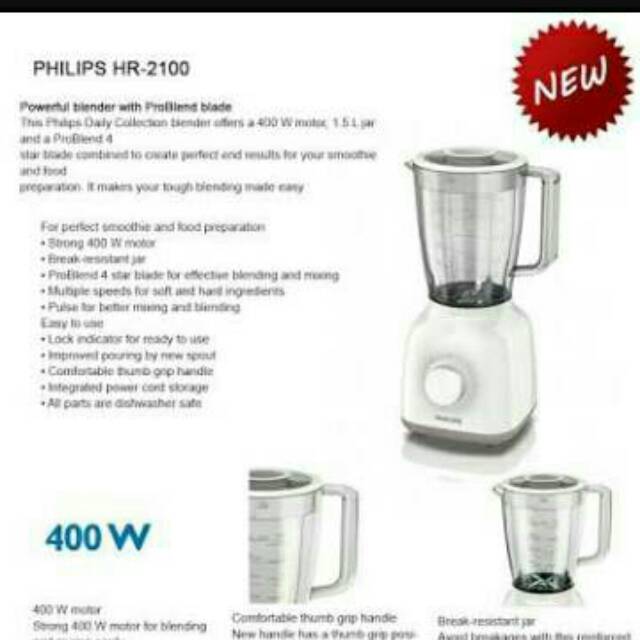 PHILIPS Blender Beling Kecil HR 2106 - hr2106 blender philips