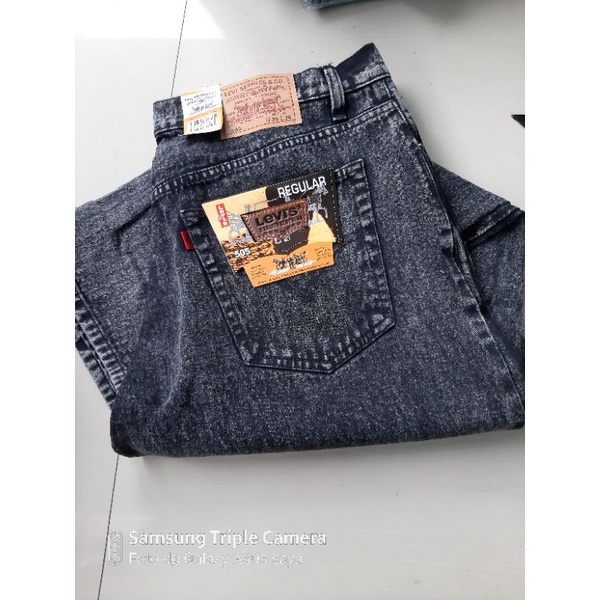 Celana Jeans Reguler Standar Pria Black Sandwash Black Sand Wash Hitam Size 28 29 30 31 32 33 34 35 36 37 38