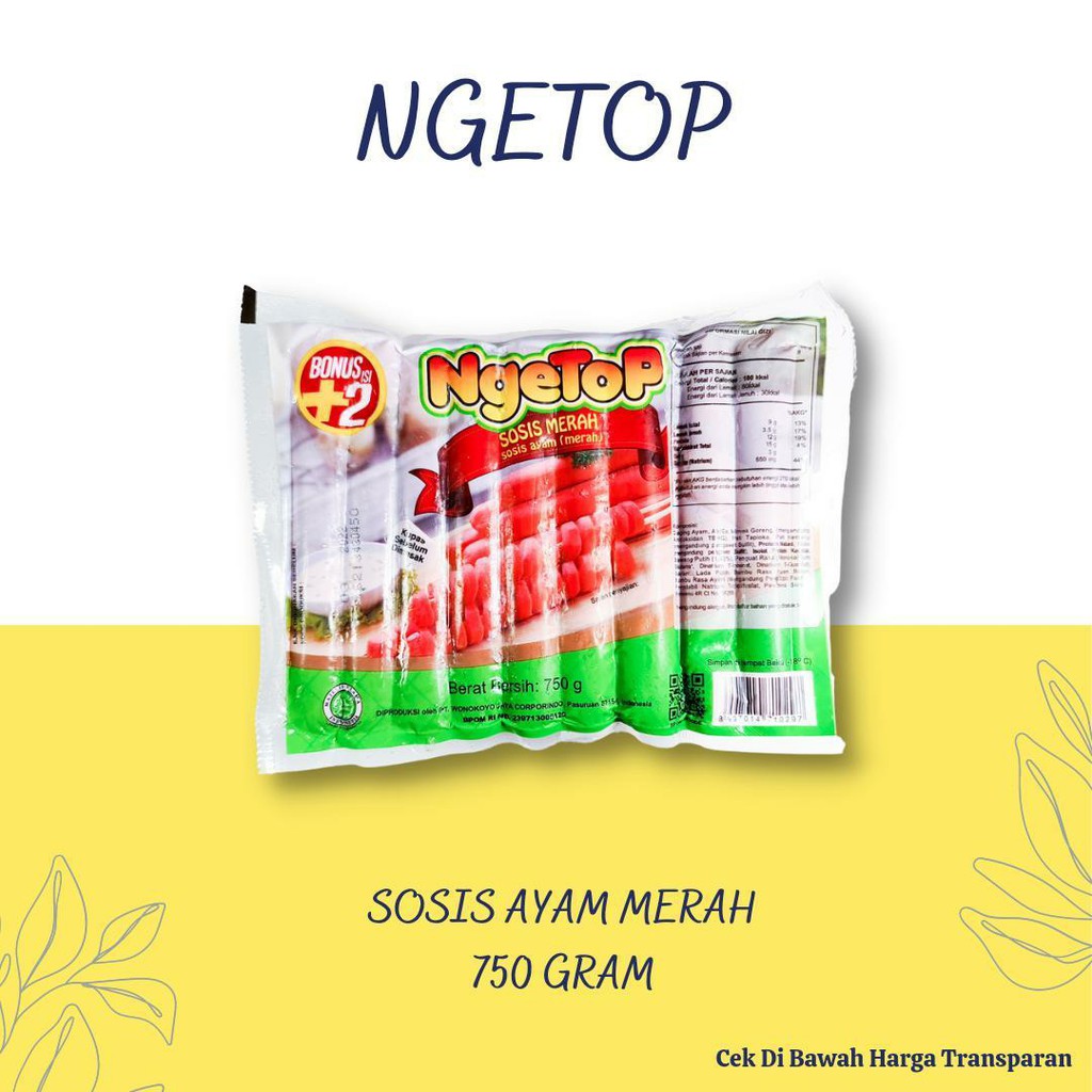 

ADDRIELLA - NGETOP SOSIS AYAM MERAH 750gr | NGETOP/FROZENFOOD/FROZENFOOD MURAH