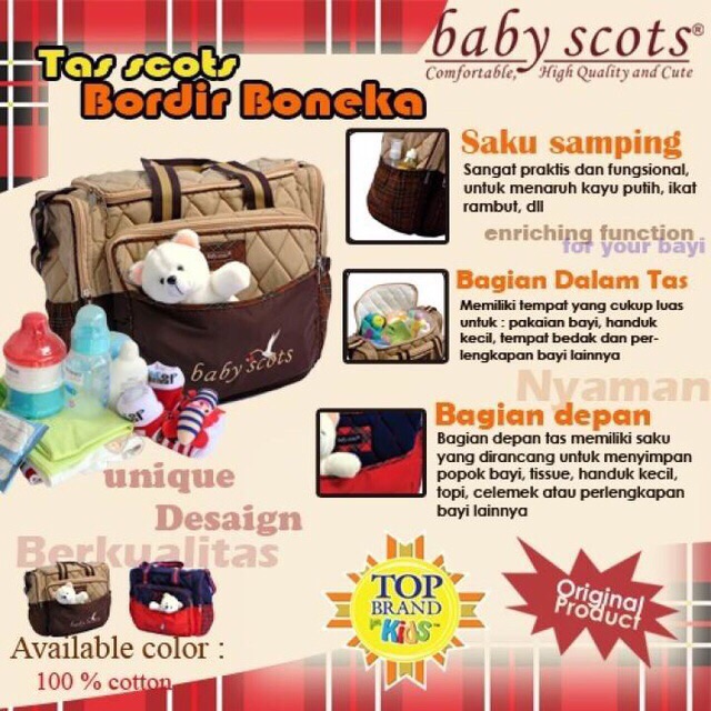 Tas Bayi Besar boneka baby Scots  /  Tas Bayi  / Tas Bayi &amp; Anak