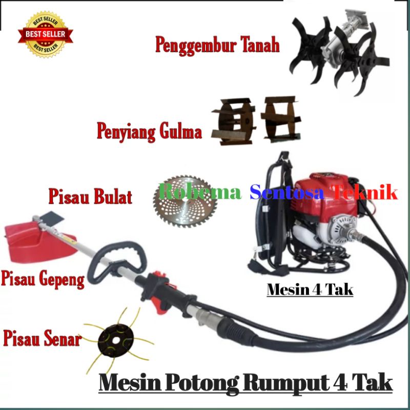 MESIN POTONG RUMPUT 4 TAK PENGGEMBUR TANAH MULTIFUNGSI 5 FUNGSI