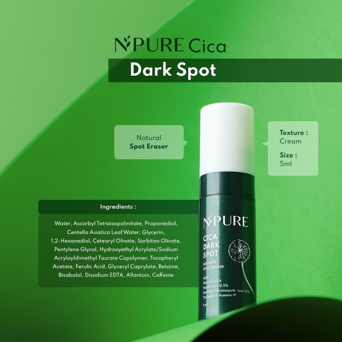 NPURE Dark Spot Cica Series penghilang pembersih wajah pembersih flex hitam pada wajah