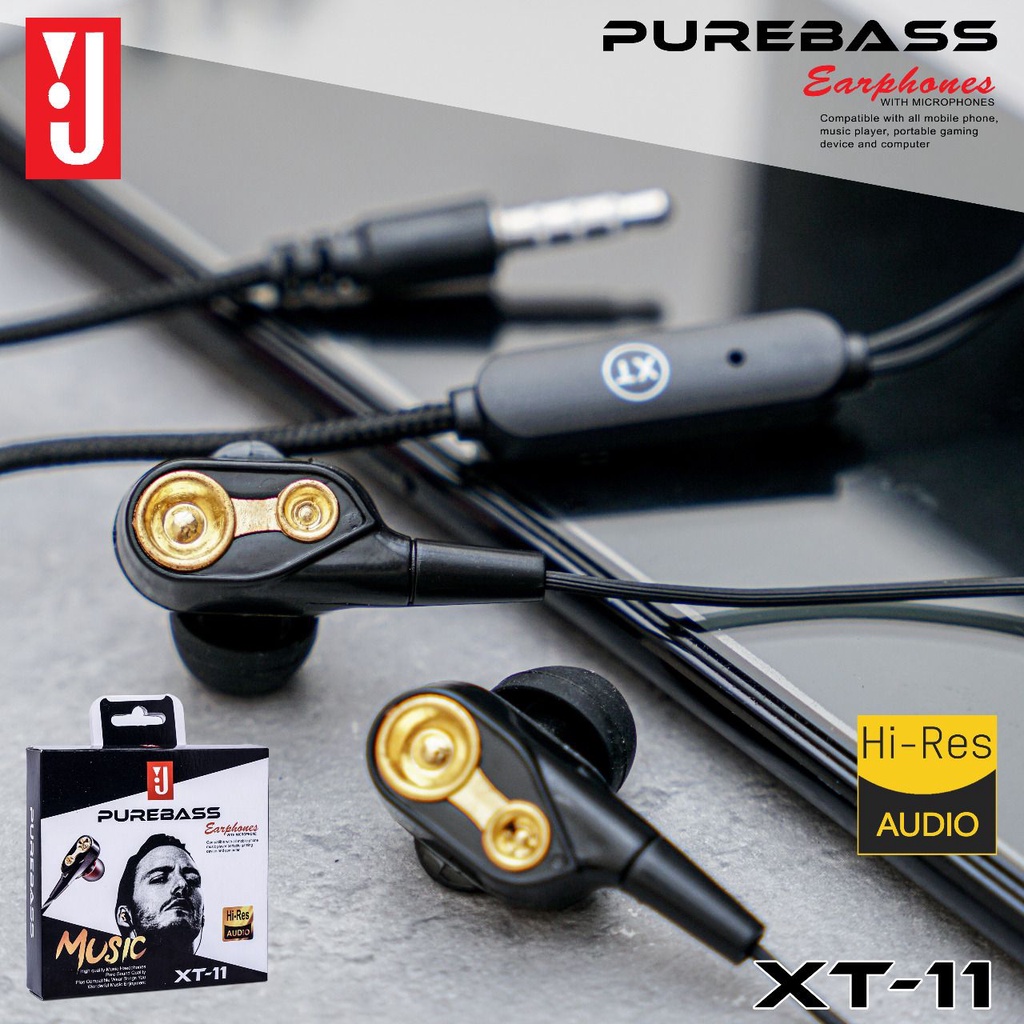 Handsfree JB-11 Headset JB 11 Earphone JB11 Purebass