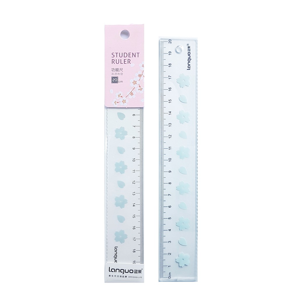 

Languo Ruler 20 cm Clear Sakura / Penggaris Bening