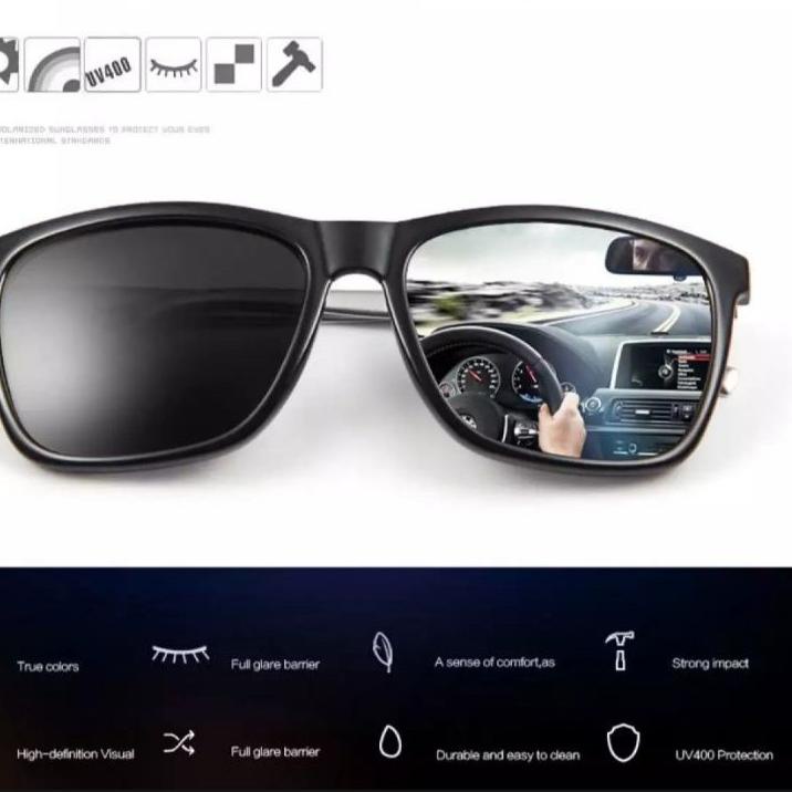 Kaca mata Polarized Pria Keren Anti UV  Kaca mata Hitam A378 Recomend