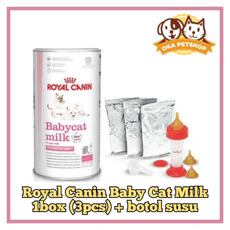 Royal Canin  Baby Cat Milk 1box 300gr ( + botol susu ) / RC SUSU BABY CAT / SUSU ROYAL CANIN