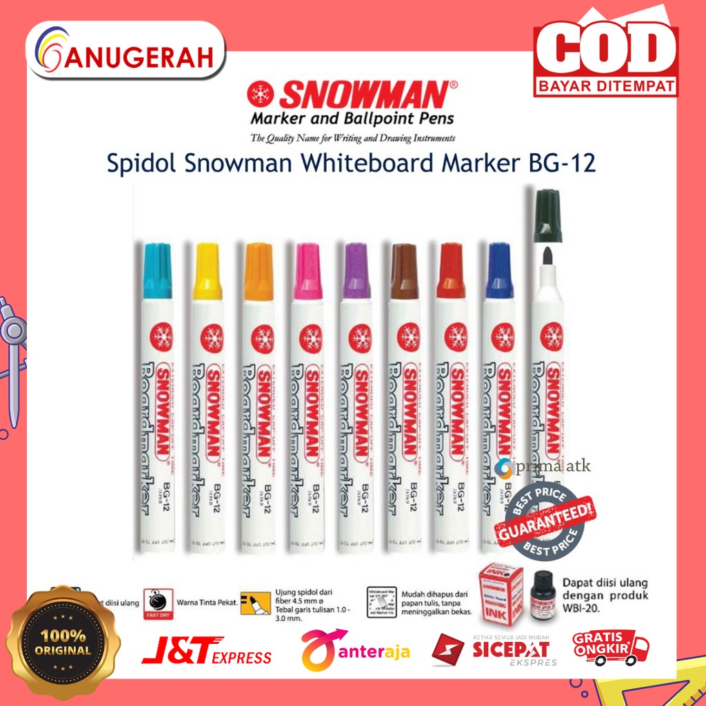 

SNOWMAN BG-12 SPIDOL WHITEBOARD / SPIDOL PAPAN TULIS