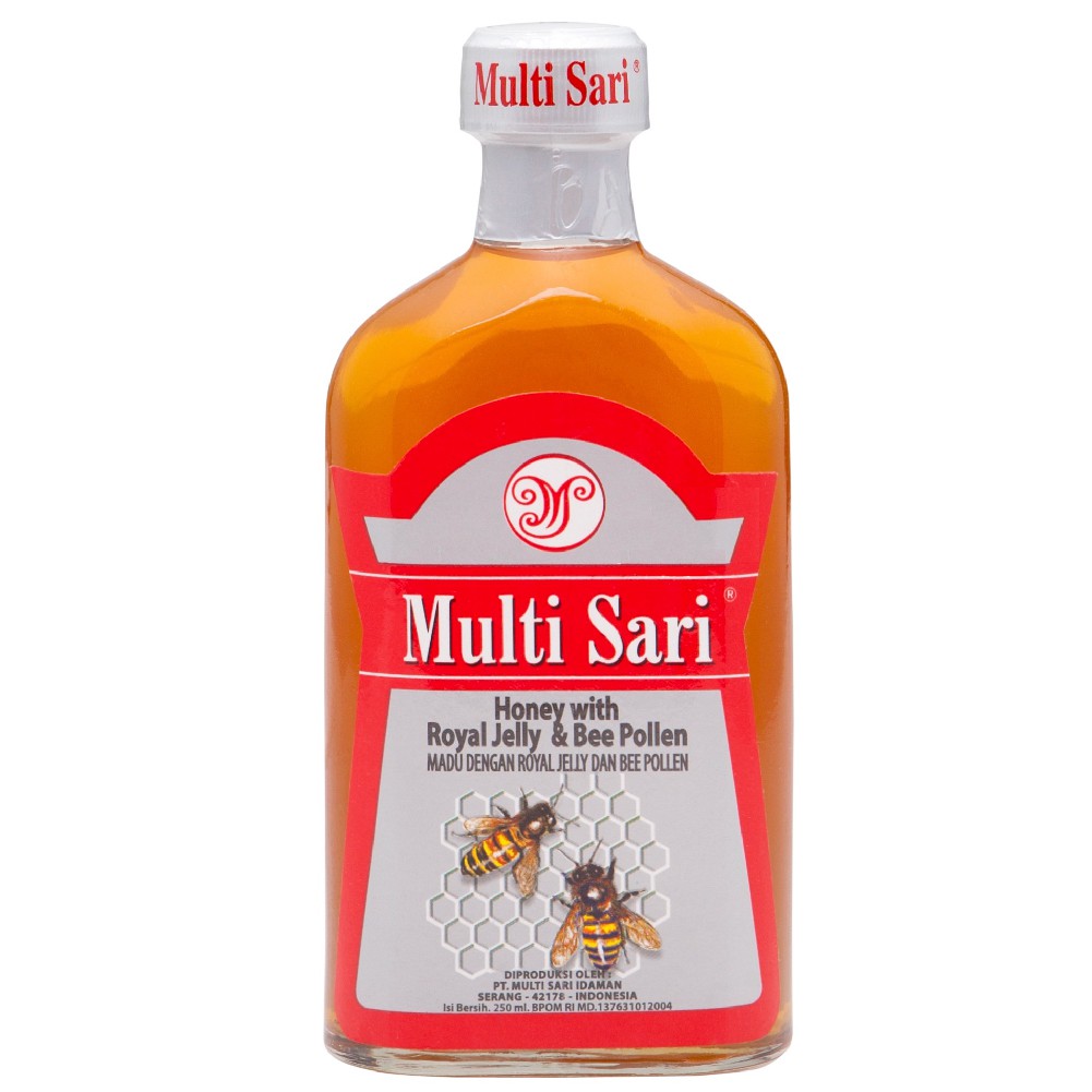 

Multisari Plus 250 ml Madu Murni Asli Ekstra Royal Jelly dan Bee Pollen