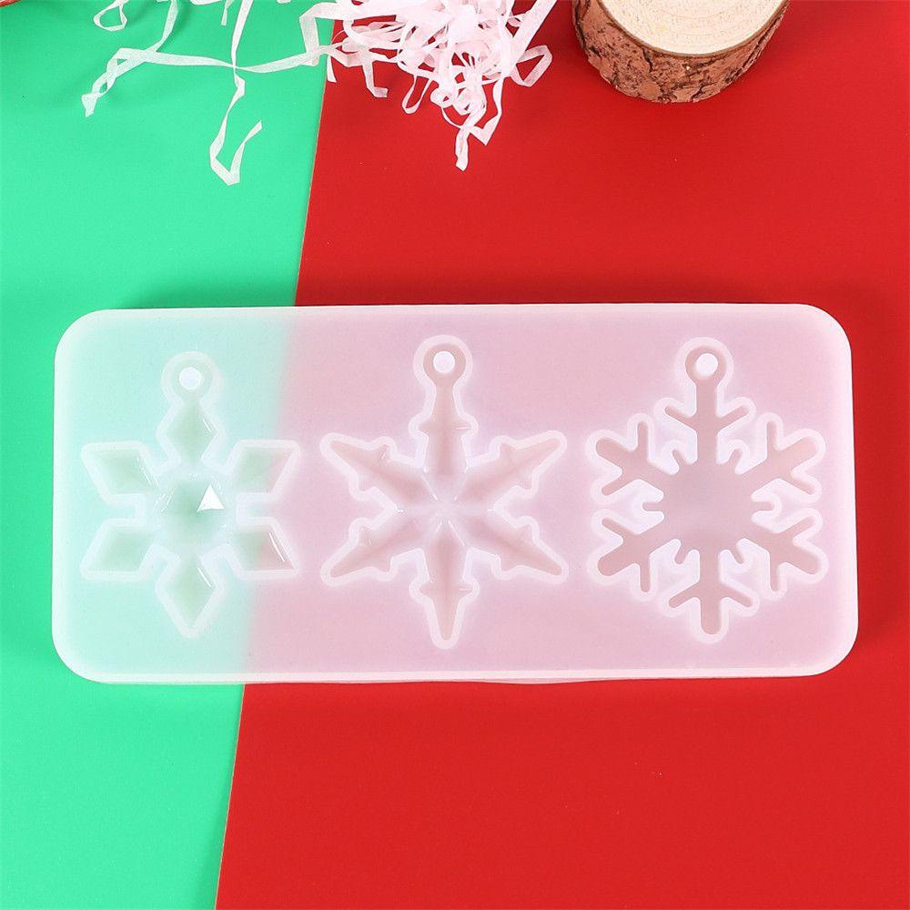 Cetakan Resin Snowflake GROSIR PRAKARYA MALANG Frozen Bahan Silikon Silicone Silikon Christmas Natal Tatakan Wadah Bentuk Gantungan Kunci Ganci Style Art Seni Kerajinan Craft Crafting