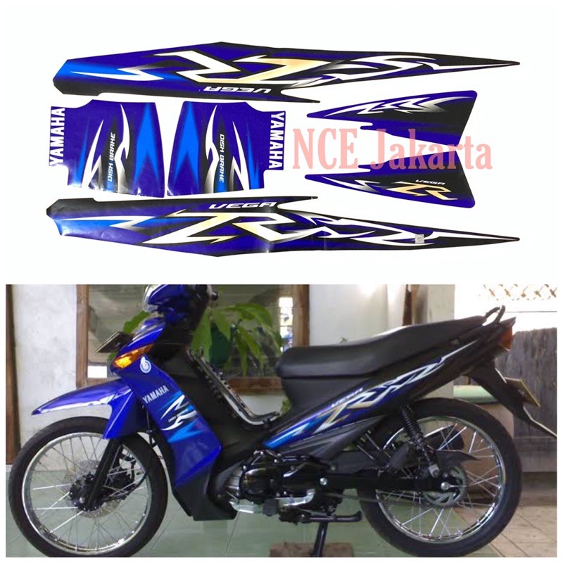 STIKER STRIPING VEGA ZR 2009 BIRU