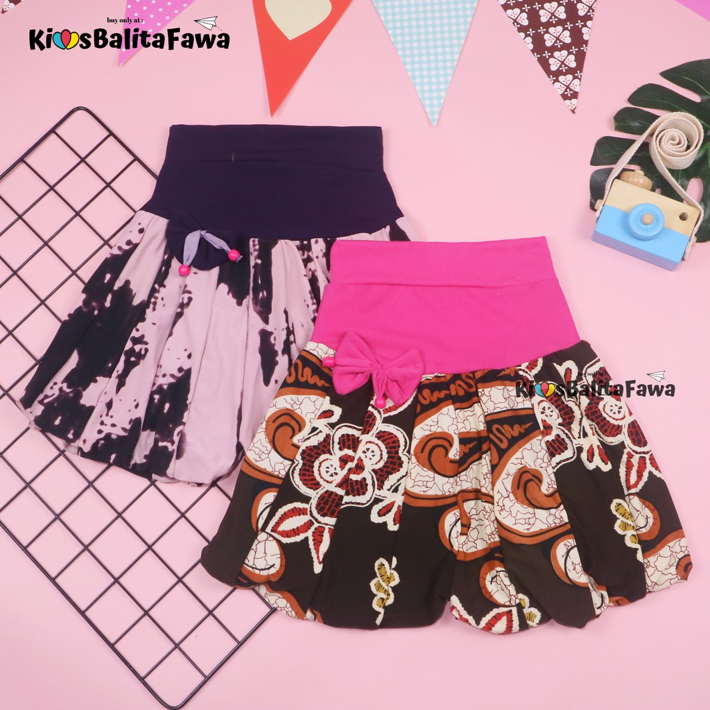 Celana Baloon uk 1-8 Tahun / Celana Pop Anak Murah Perempuan Pita Polos Short Pants Pendek Adem