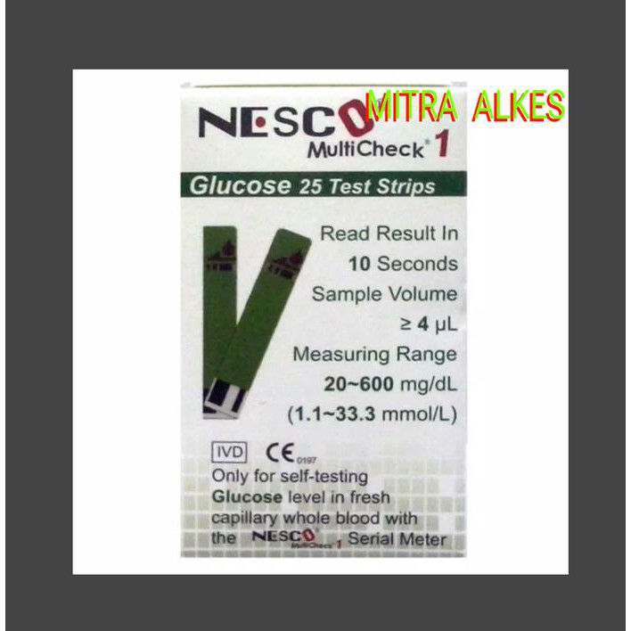 

Strip Gula Darah Nesco / Strip Glucose Nesco / Stik Gula Darah Nesco