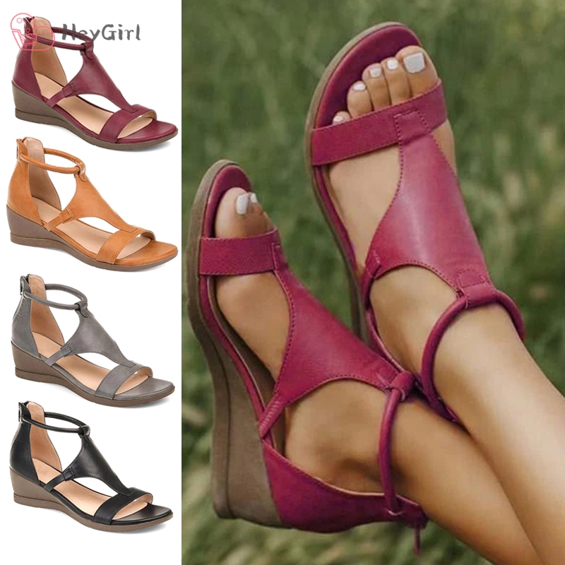 womens casual leather sandals