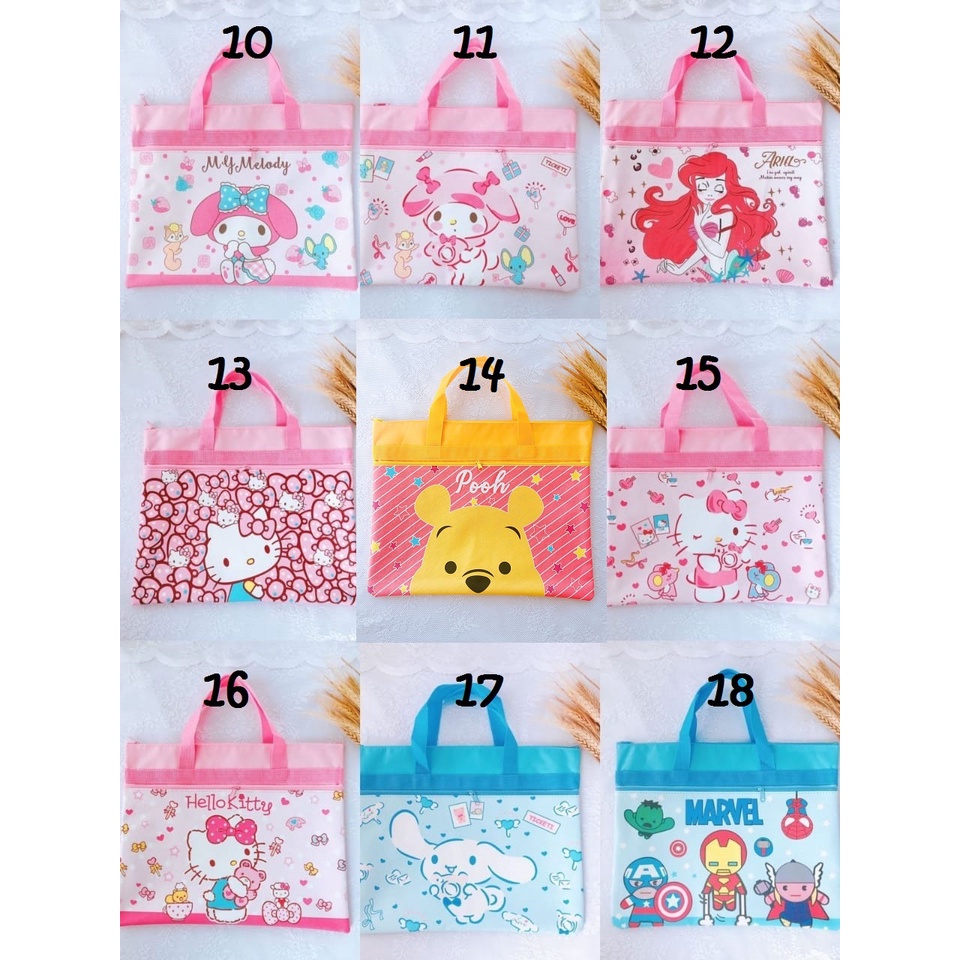 Tas tote jumbo sanrio hello kitty hand bag TU080 melody kuromi snoopy tas les laptop anak perempuan