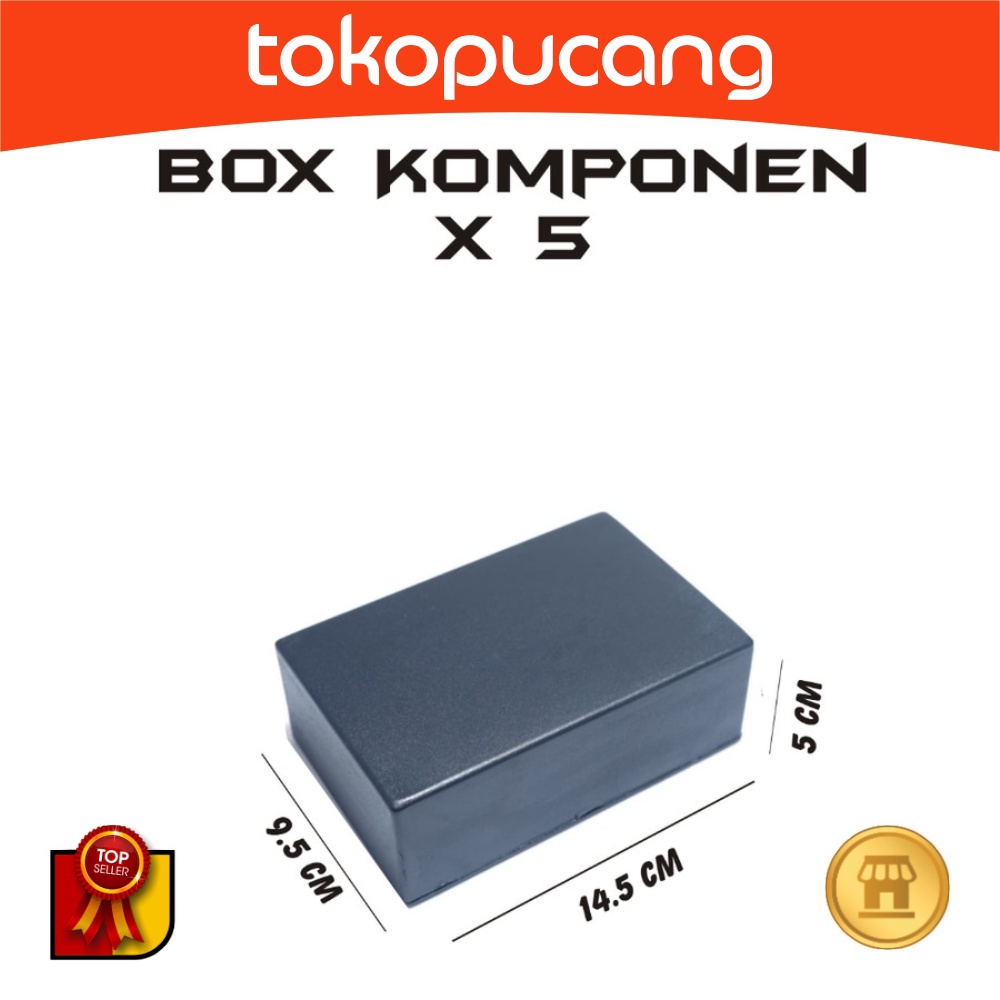 

Box Kotak Casing Plastik X5 for Komponen DIY Ukuran 14.5 x 9.5 x 5 cm