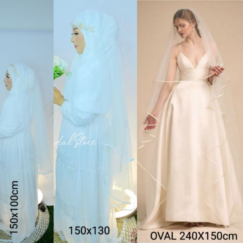 CUSTOM SIZE Veil Pengantin Simple