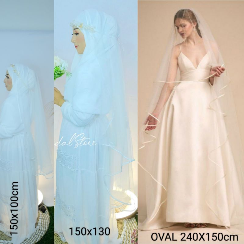 CUSTOM SIZE Veil Pengantin Simple