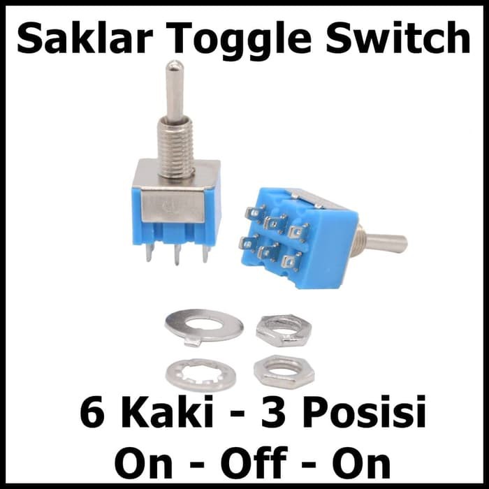 Saklar Toggle 6 Kaki 3 Posisi MTS 203 Sakelar Switch Tuas ON OFF ON