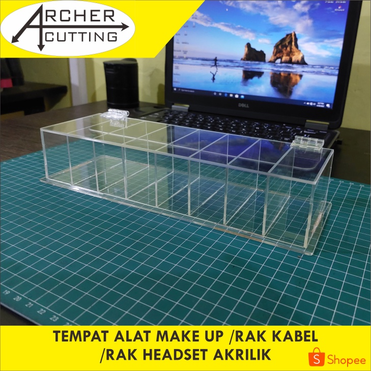 ORGANIZER KABEL RAK KABEL CHARGER ORGANIZER SEBAGUNA KOTAK MAKE UP KOSMETIK AKRILIK