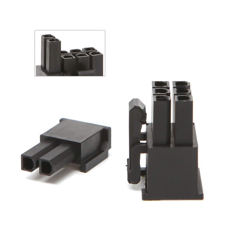 Btsg 30pcs Casing Power Konektor Male 6 + 2 Pin 4.2mm Bahan Plastik Untuk Kartu Grafis PC PCI-E