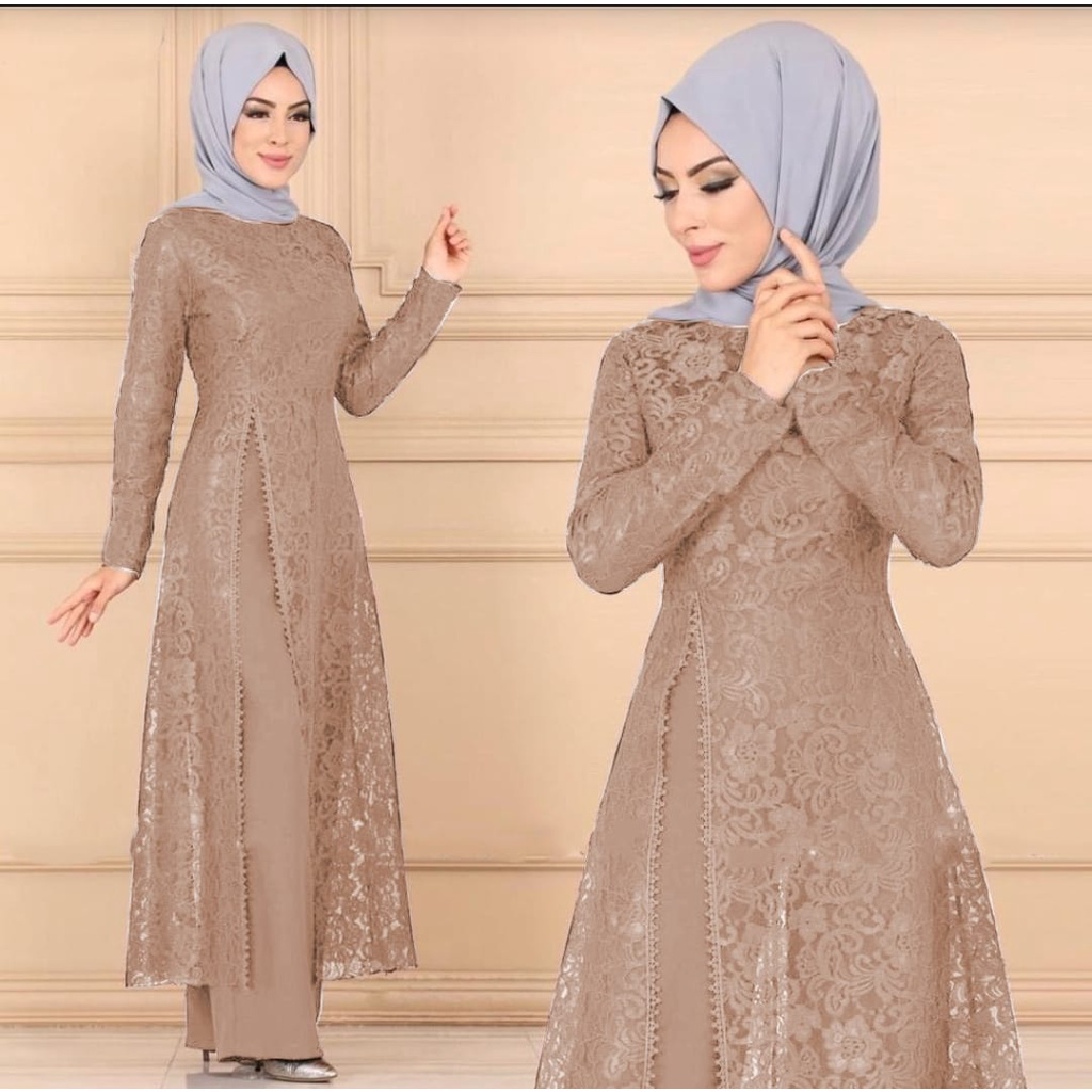 4 UKURAN M L XL XXL SET SAMOA FASHION PAKAIAN WANITA SETELAN TUNIK DAN CELANA VSHM