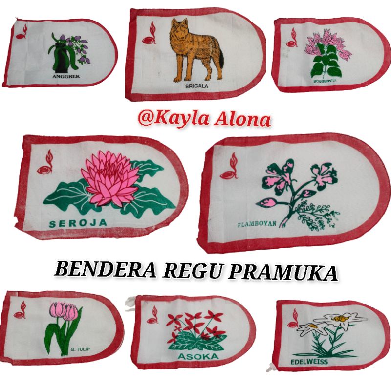 BENDERA REGU PRAMUKA untuk PUTRI / BENDERA REGU BUNGA