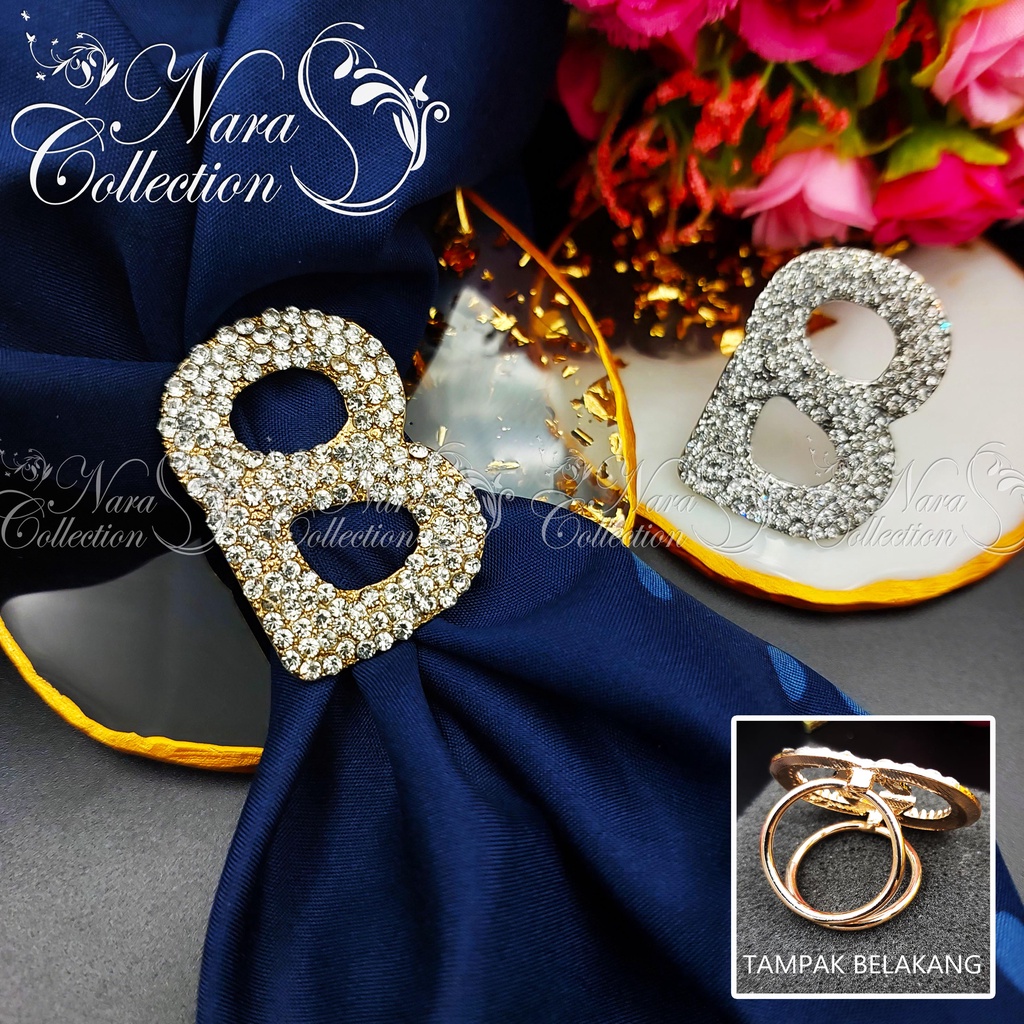 Bros RING CINCIN Logo Button Scarf Permata Klasik Murah Nara Collection COD BB-38 BB-198