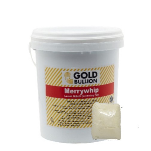

Merrywhip Gold Bullion Cream Fat 500 gr repack / Gold bullion merrywhip (lemak nabati) / Shorthening