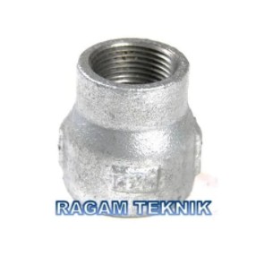 Reducer Socket 2" x 1/2" Inch Vlok Vlock Sok Soket Besi Galvanis Drat Sambungan Fitting Pipa