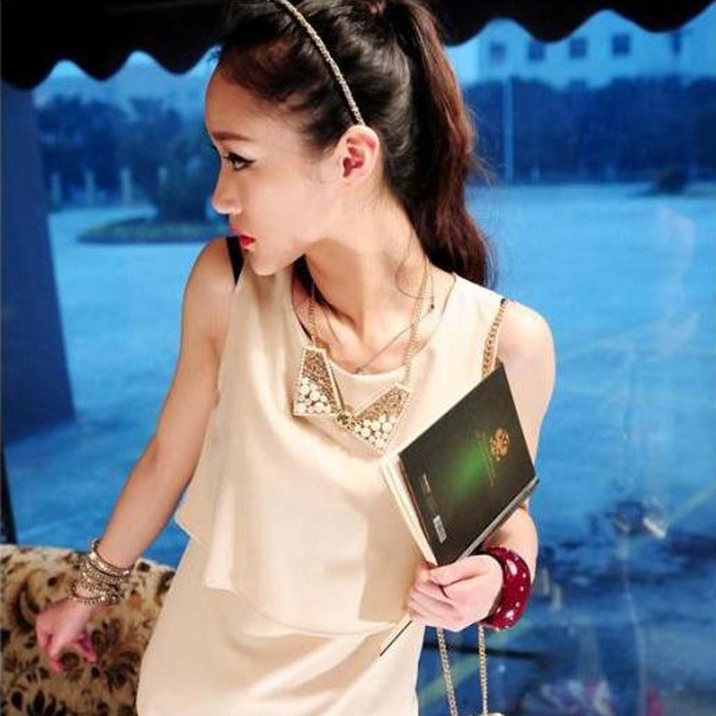 kalung elegant pearl bow knot necklace (2J3) jka087