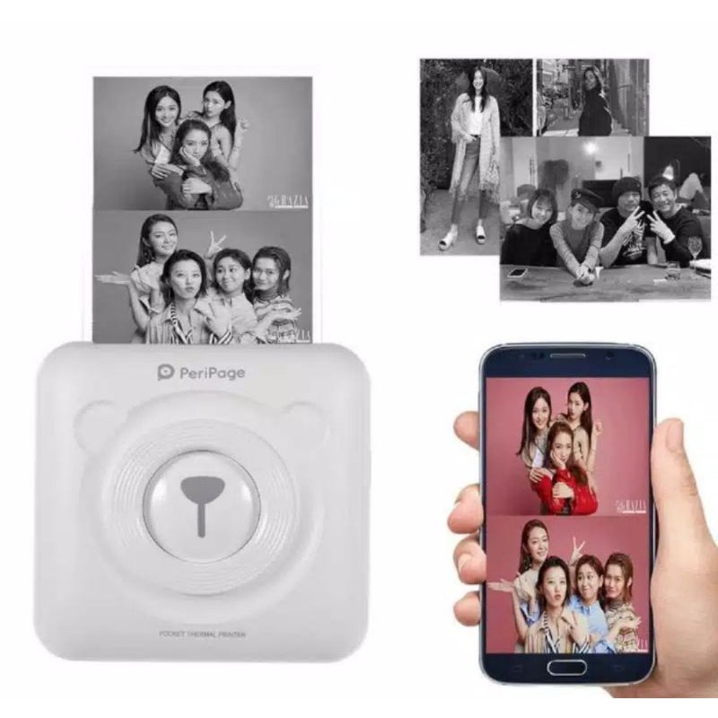 PeriPage 203 DPI Mini Portable Bluetooth Photo Printer Pocket Thermal Printing USB Connection Impres