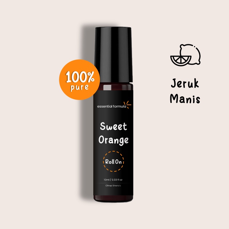 10ml Organic Sweet Orange Essential Oil Roll On Jeruk Manis Murni 100%