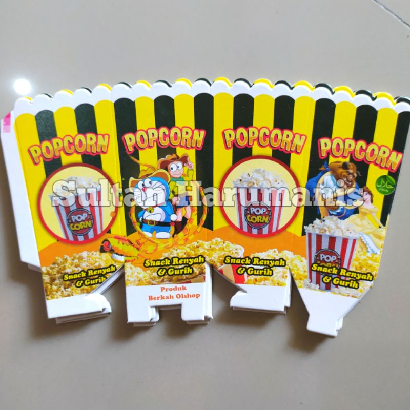 KERTAS POPCORN MINI 9x5 | 1 pack 10 gambar | Kertas poocorn kecil | kertas popcorn mini