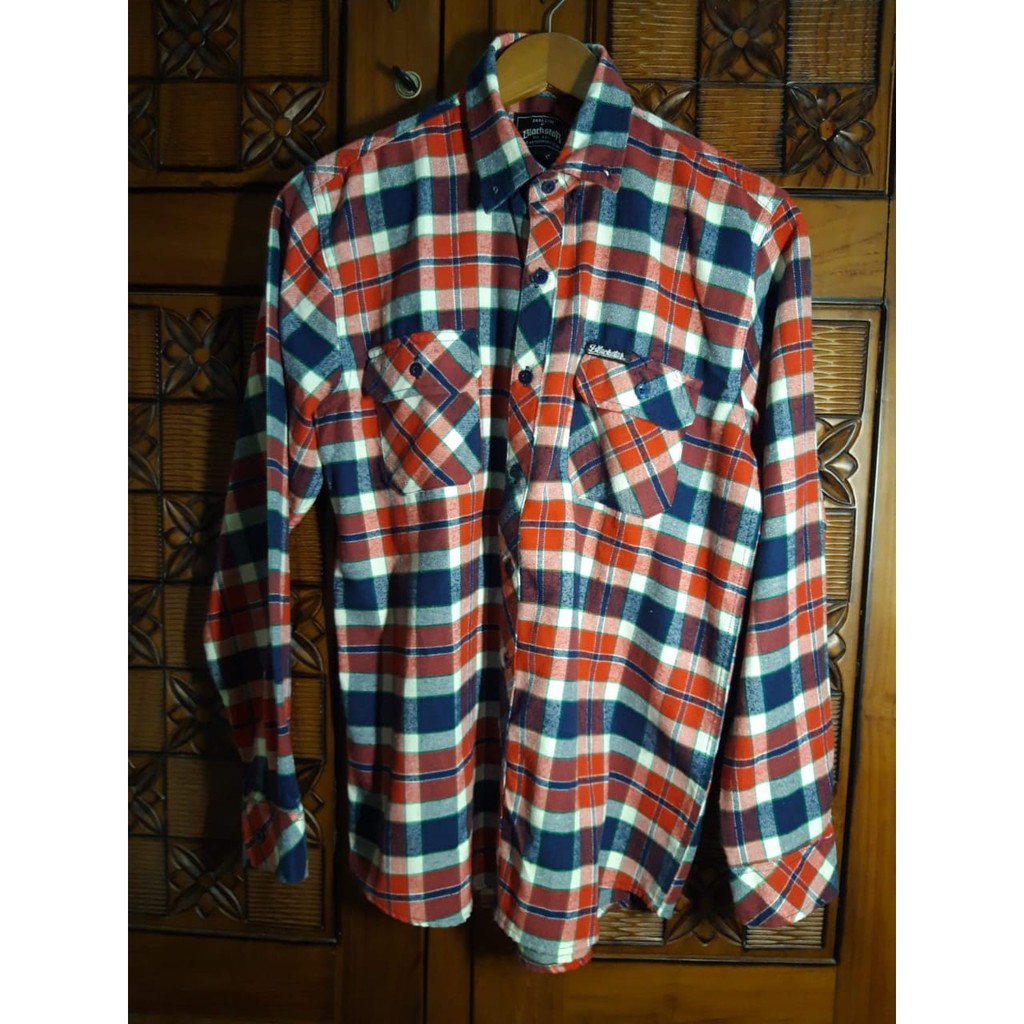 Preloved Kemeja Flanel Cowok Merk Distro Blackstar