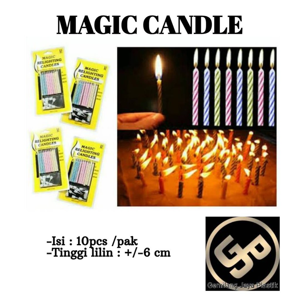 LILIN ULANG TAHUN/LILIN MAGIC ISI 10pcs