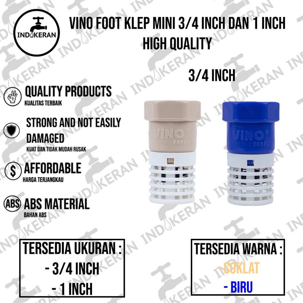 VINO - Foot Klep Mini - 3/4 &amp; 1 Inch - High Quality