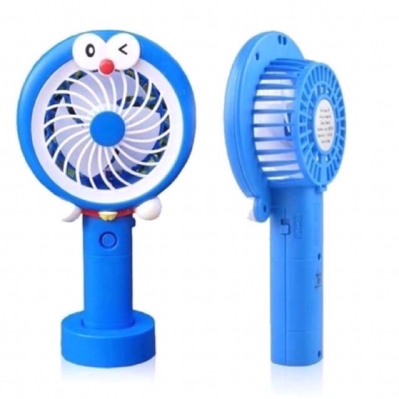 Kipas Angin Lampu Led Hand Mini Fan Usb Portable Karakter - missbejogrosir