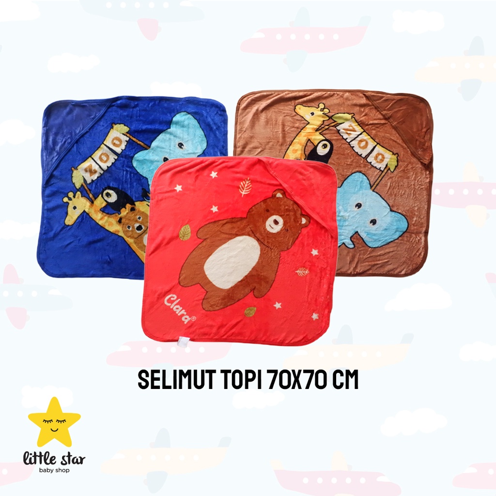 Clara Selimut Topi Bayi | Blanket Kecil Anak | Slimut Traveling