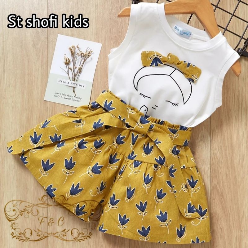 Setelan Anak Cewek / Baju Setelan Anak Usia 3-4 Tahun / Set Shofi-2