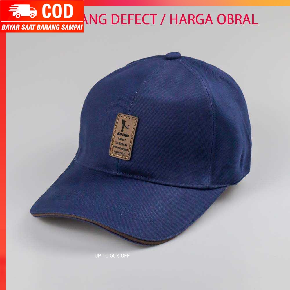 (1005 BARANG ORI) Rhodey EDIKO Topi Baseball Golf Logo Ediko Sport (OBRAL/DEFECT)