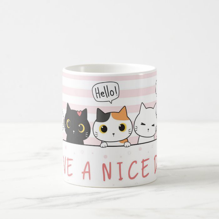 Jual Mug Kucing Lucu Have A Nice Day Gelas Keramik Indonesia|Shopee