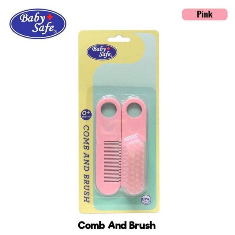 Baby Safe Comb And Brush Set BD195 / Brush And Comb Sikat Sisir Bayi Babysafe