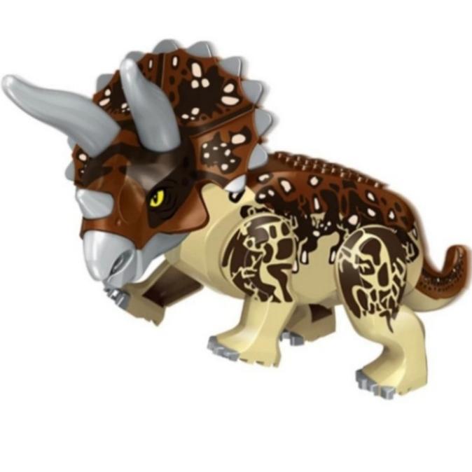 Lego Building Block Jurassic Dinosaurus World Triceratops Big Figure